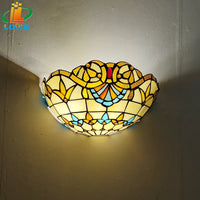 applique murale en verre style européen art déco tiffany