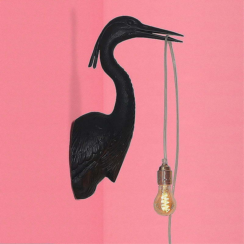 Applique tête d'animal nordique salon chambre chevet étude fond applique personnalité créative chambre d'enfant grue l - vue 3 sur 9