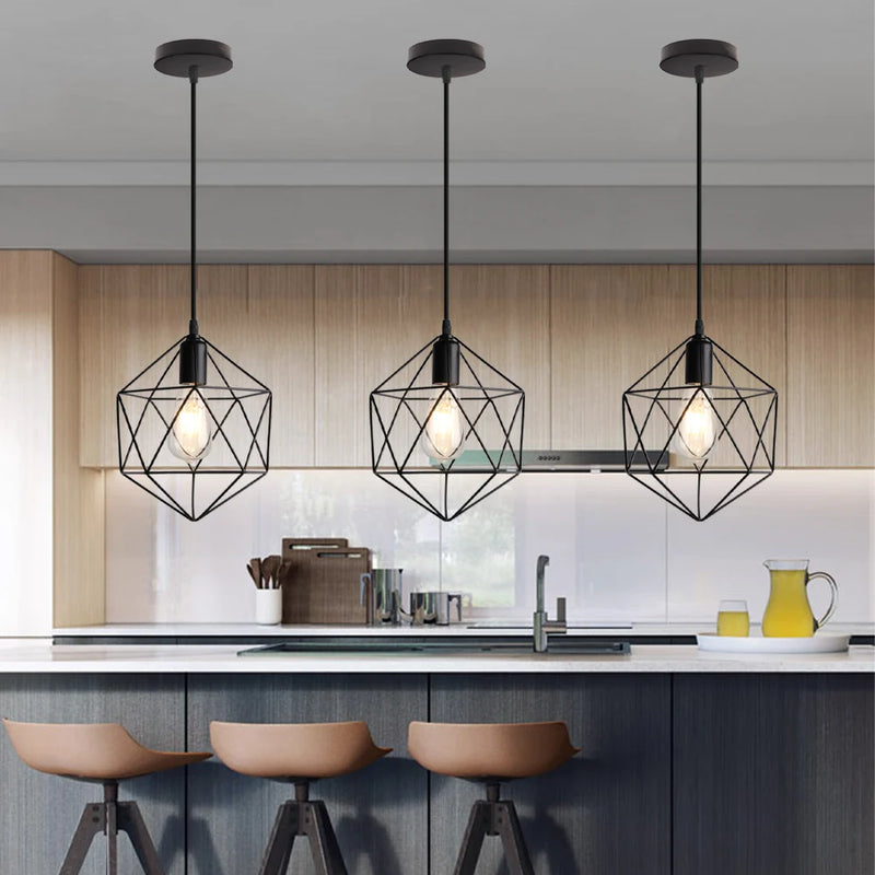 lampe suspendue industrielle rustique minimaliste nordique moderne