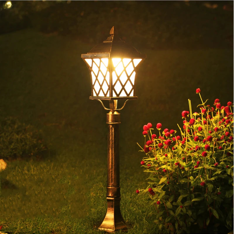lampe colonne extérieure imperméable pour jardin et allée
