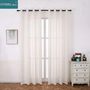 Rideau effet lin rayures style américain salon chambre