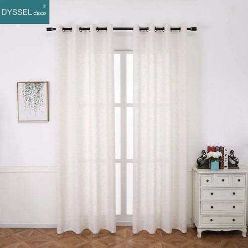 Rideau effet lin rayures style américain salon chambre