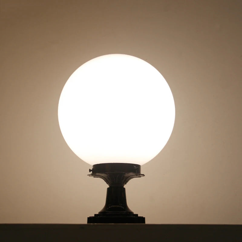 lampe pilier extérieure boule décorative pour éclairage jardin - vue 5 sur 9