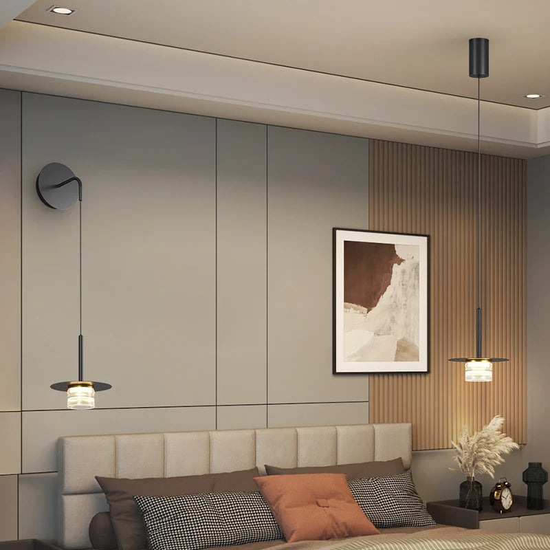 suspension de chevet luxe minimaliste petit lustre moderne