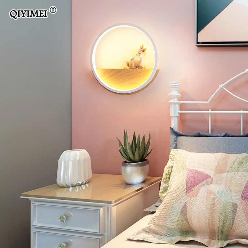 applique murale led modernes avec gradateur luminaire cerf