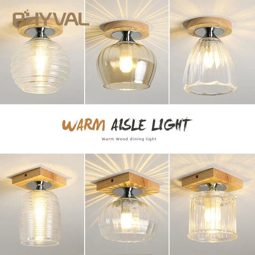plafonnier phyval nordique verre bois luxe décor