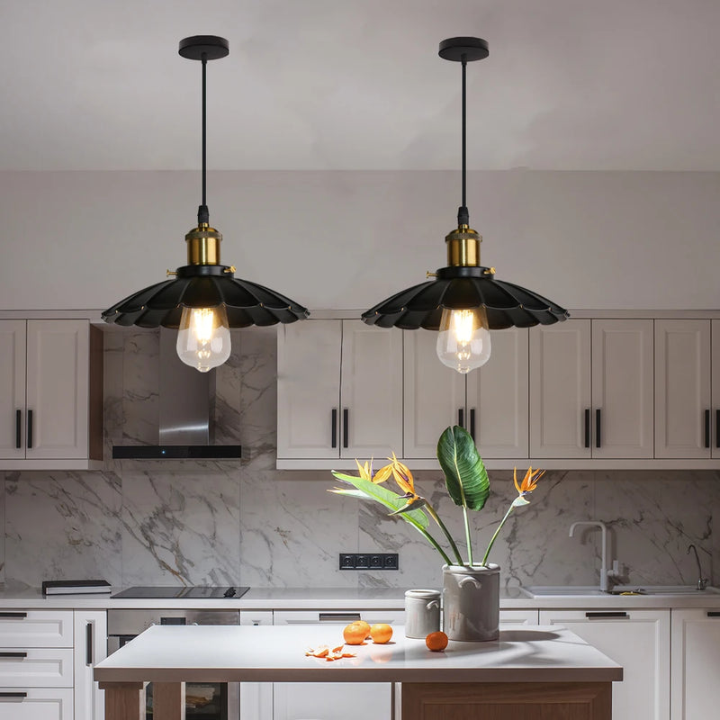 lustre vintage loft suspension lampe industrielle rétro salon
