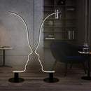 Nordique visage humain lampadaire LED longue scandinave salon chambre chevet décor à la maison luminaire intérieur support lumière