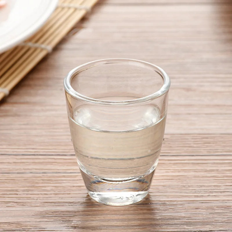 Verres shot vintage fond épais 35ml style gravé