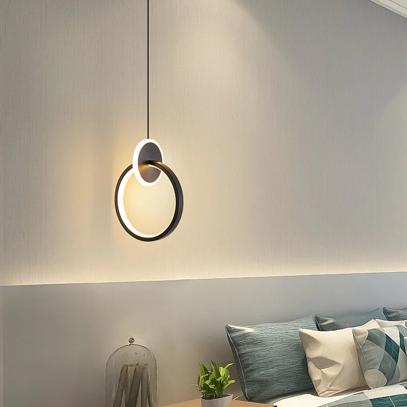 lustre long câble minimaliste suspendu rond 2022
