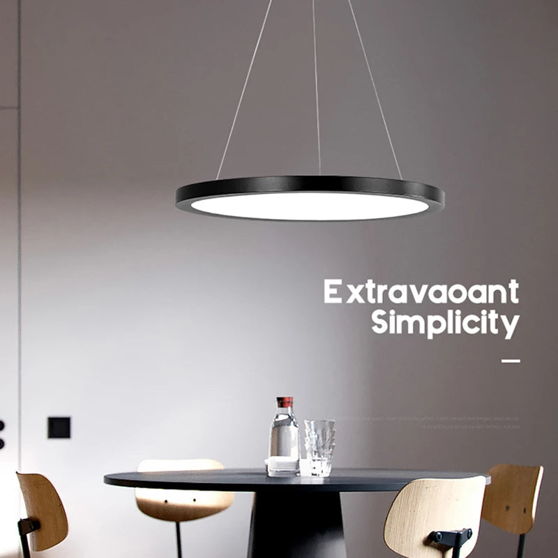 suspension led ronde dorée moderne - vue 7 sur 26