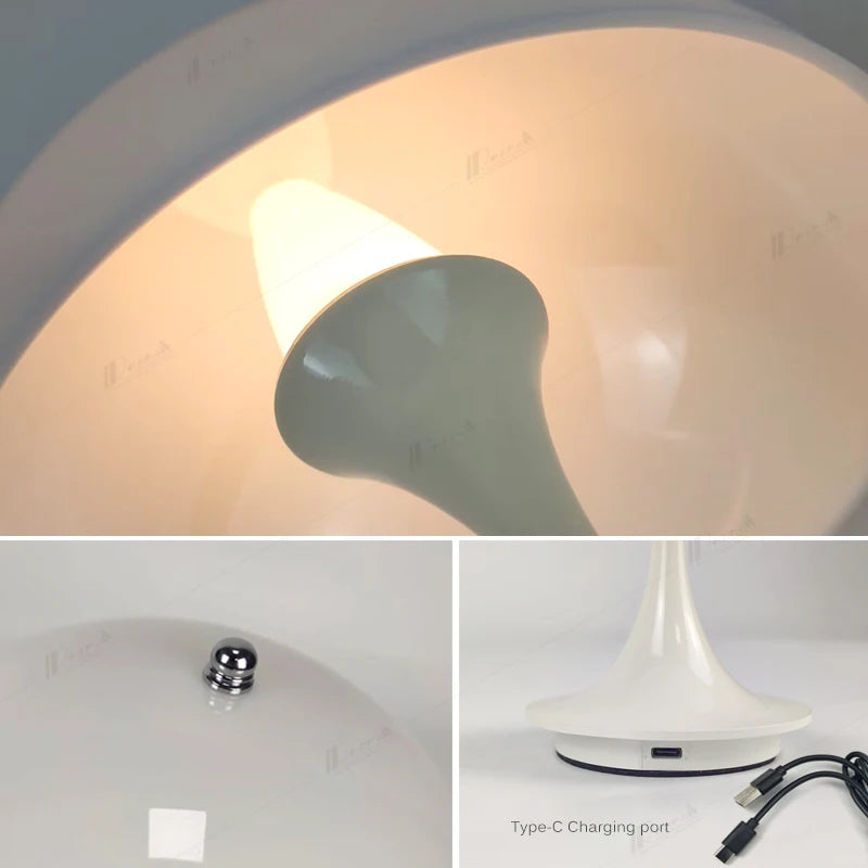Lampes de table LED modernes en forme de champignon - vue 5 sur 10