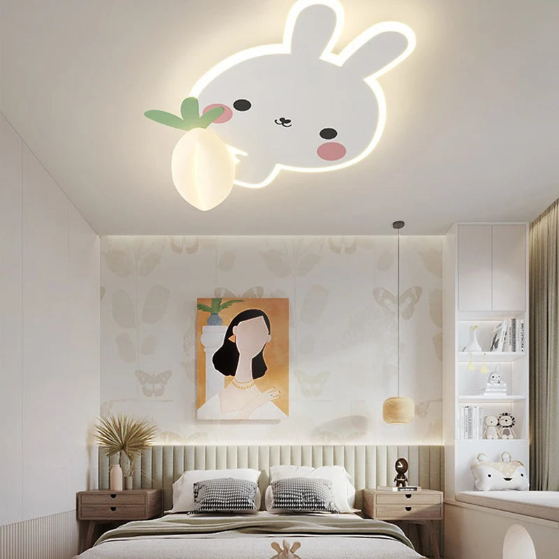 plafonnier animaux dessin animé pour chambre d enfant avec télécommande - vue 3 sur 10