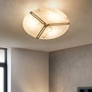 plafonnier led moderne marbre blanc salon