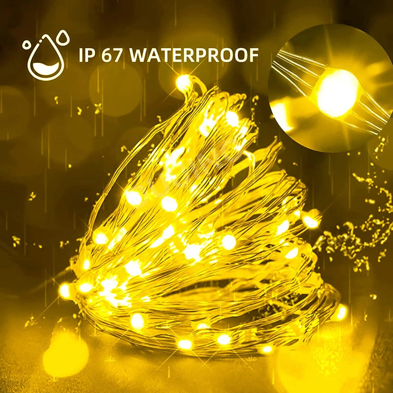 guirlande lumineuse led étanche à batterie pour décorations festives