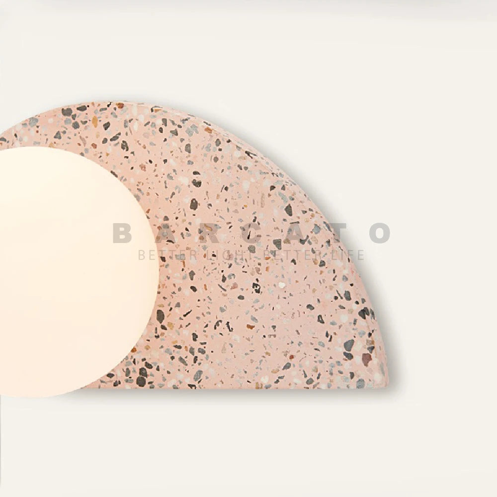 applique led terrazzo japonais rétro nordique homestay ciment - vue 6 sur 10