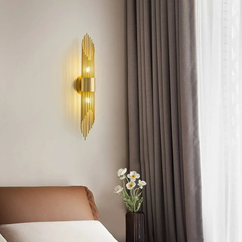applique murale rétro en cuivre style luxueux pour intérieur