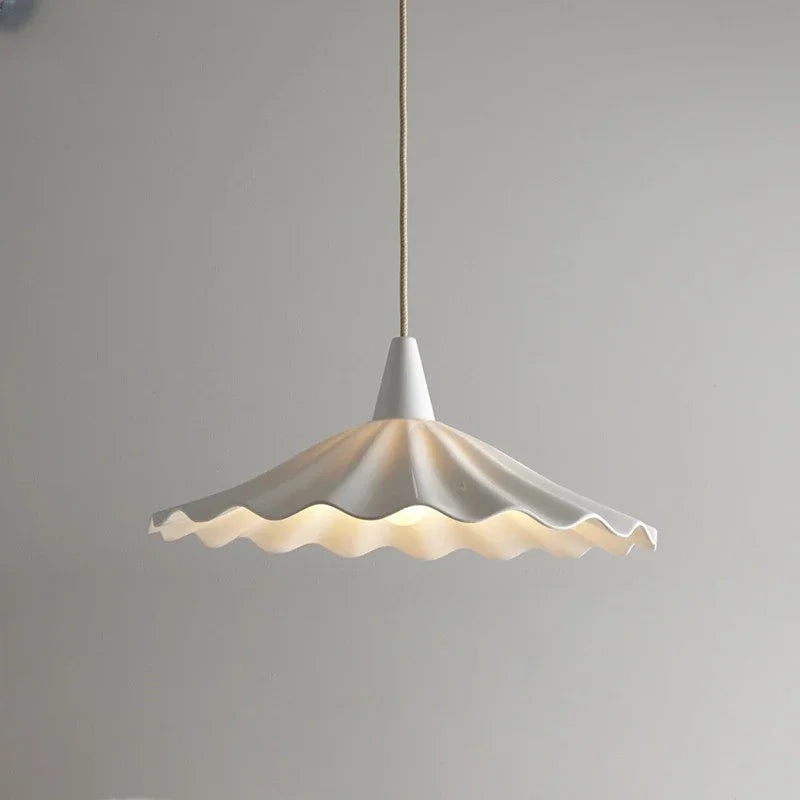Suspension LED en céramique blanche de styliste
