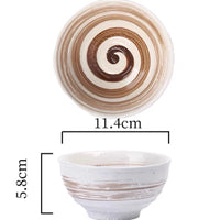 Bol céramique forme corne style japonais pour riz