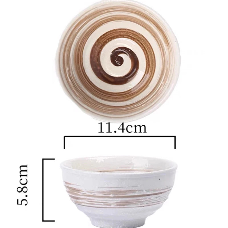Bol céramique forme corne style japonais pour riz