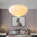 Suspension LED en forme de plumes