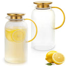 Carafe en verre avec couvercle pour boissons fraîches