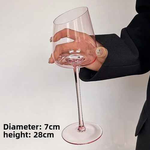 Verre champagne cristal vintage col incliné sur pied
