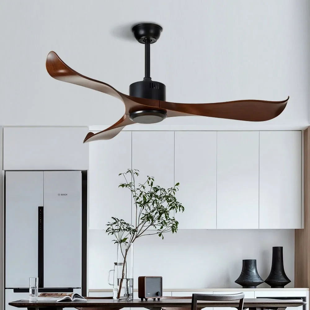 Ventilateur de plafond moderne sans lumière télécommande design élégant
