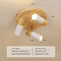 Plafonnier LED en bois au design nordique moderne