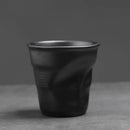 Tasse en gres plissee faite main style vintage