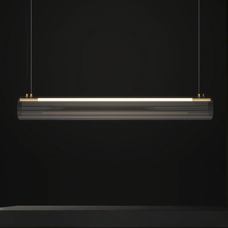 lampes suspendues long tube acrylique nordique pour restaurants et bars