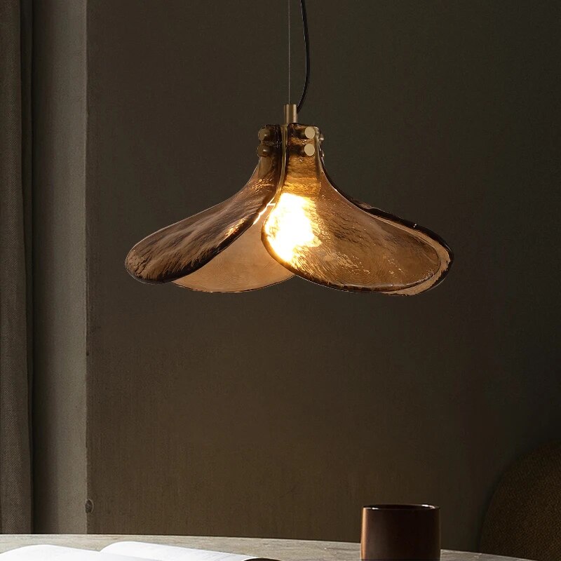lampe suspension rétro cuivre fauve salle manger bar - vue 4 sur 7