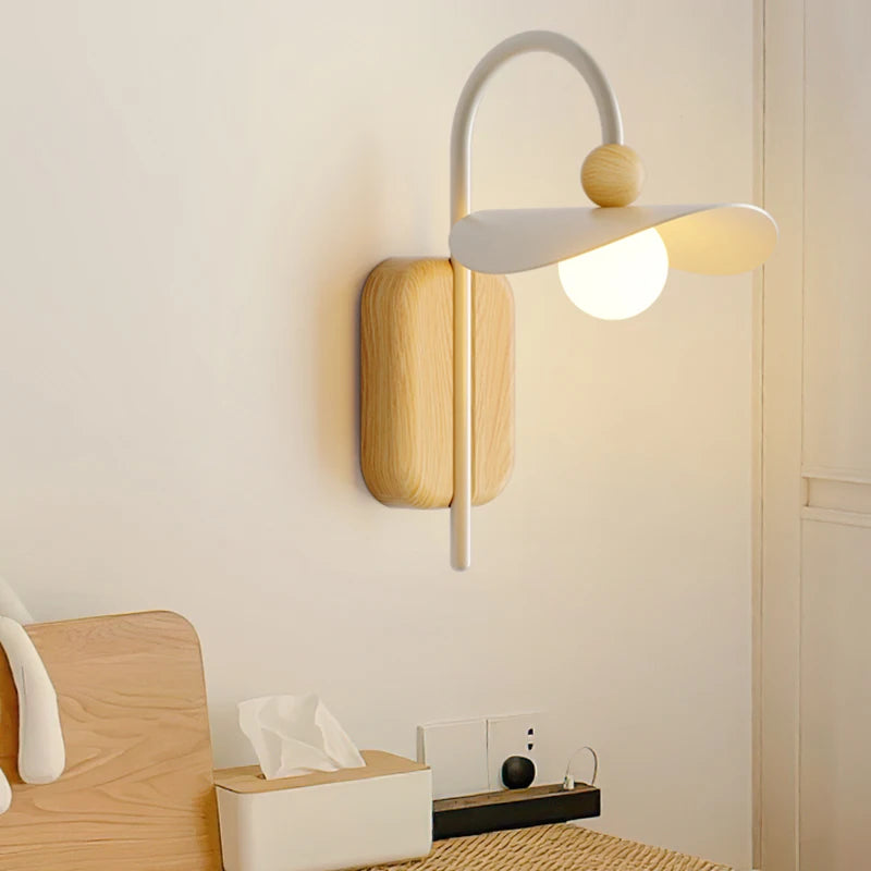 applique nordique bois led g9 salon bureau intérieur - vue 3 sur 7