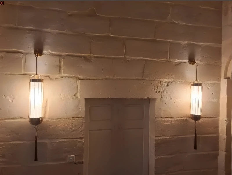 applique murale de luxe en lin pour éclairage intérieur élégant - vue 8 sur 8