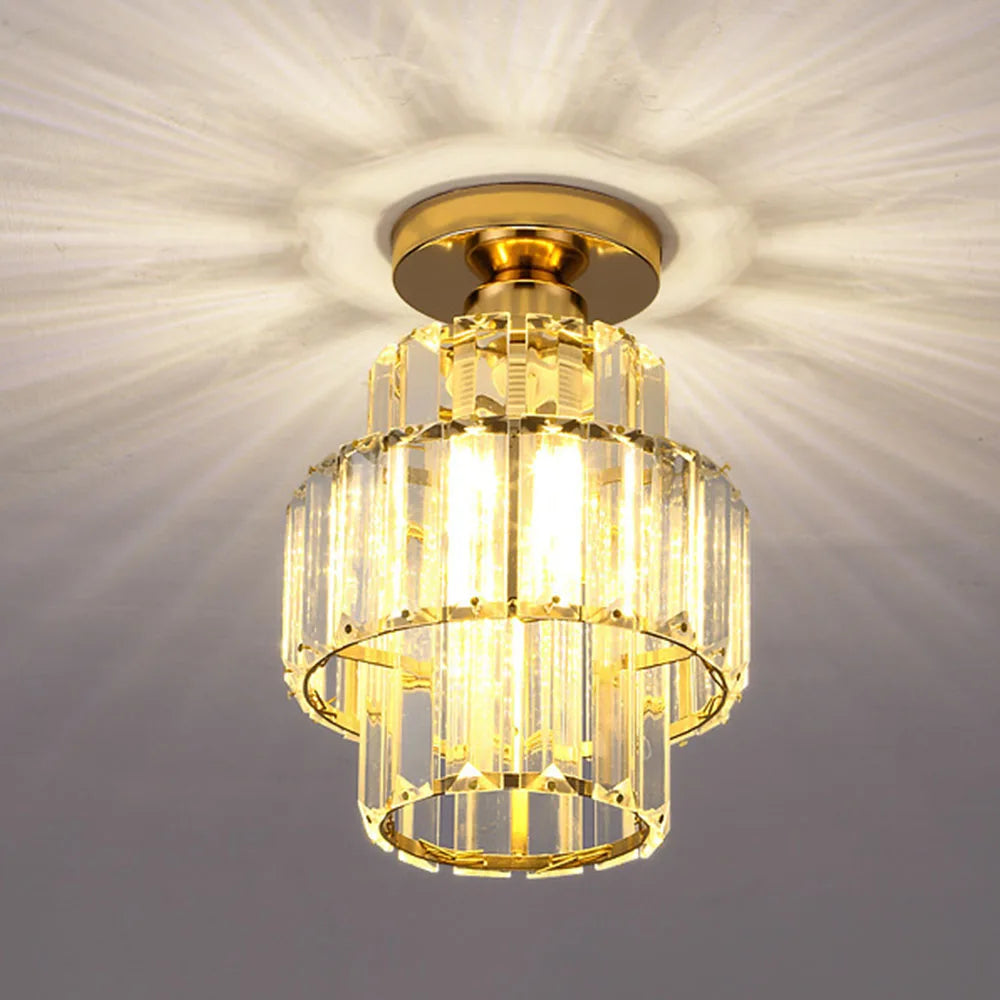 Plafonnier en cristal k9 moderne pour décoration intérieure élégante