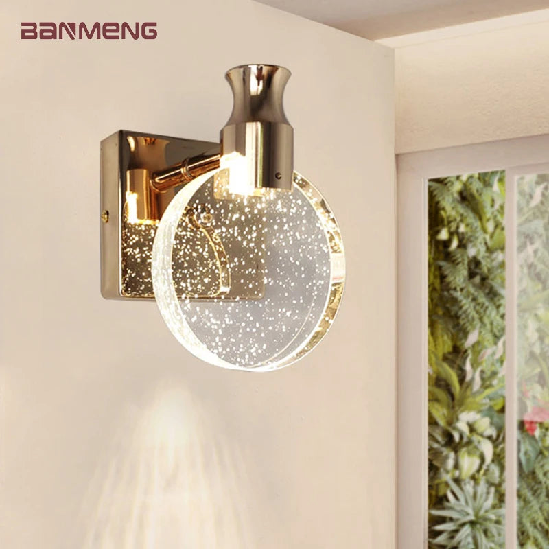 Applique murale LED nordique moderne en cristal