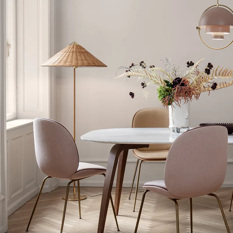 Lampadaire en rotin Design Tynello - vue 6 sur 8