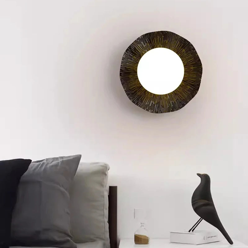 Applique murale nordiques pour chambre intérieure salon couloir salle d'étude mur moderne verre luminaires muraux G9 fer décoration de la maison - vue 4 sur 8