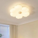 Plafonnier fleur moderne fer blanc nuages