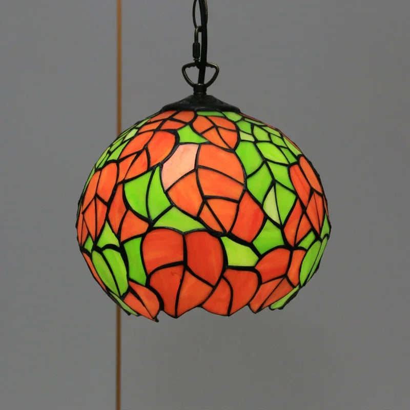 suspension tiffany à feuilles pour décoration intérieure élégante - vue 4 sur 6