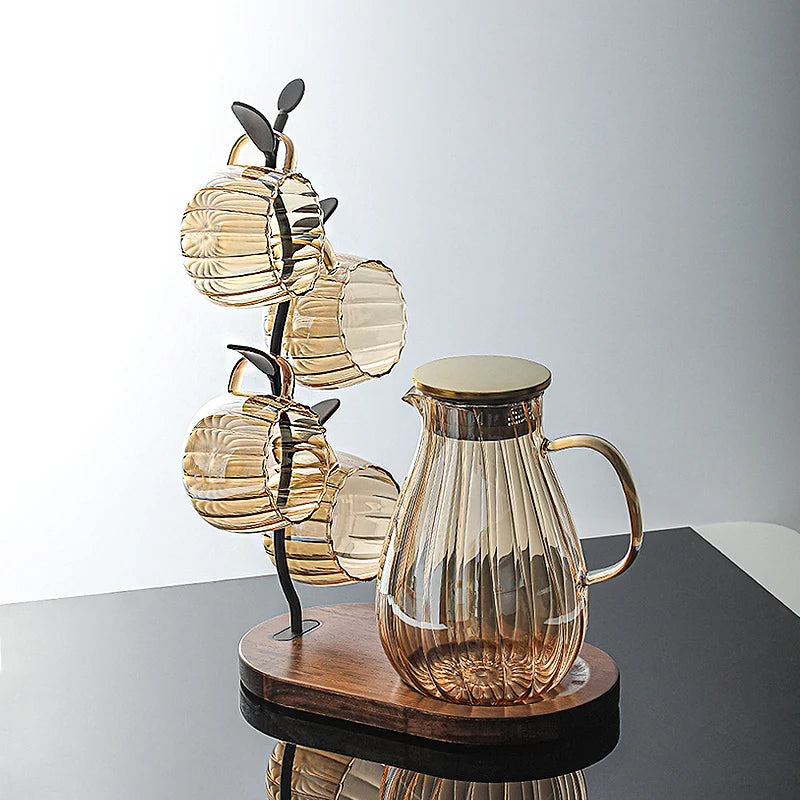 Pichet theiere verre borosilicate resistant chaleur moderne
