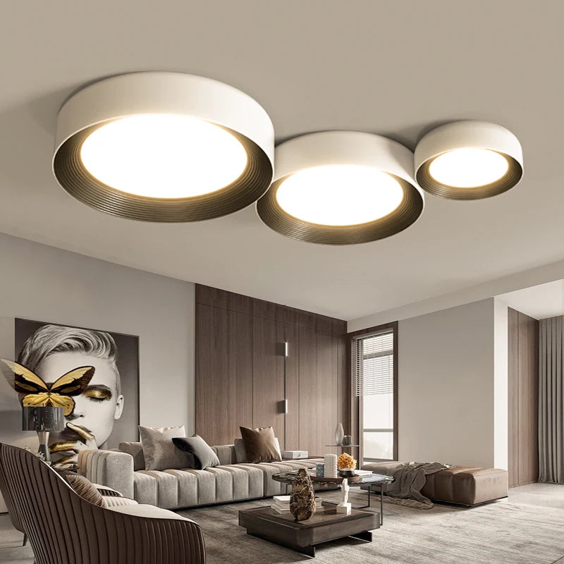 Lampe de couloir d'entrée d'allée minimaliste Simple moderne Protection des yeux salle de vie lustres créatif petit plafonnier rond - vue 3 sur 11