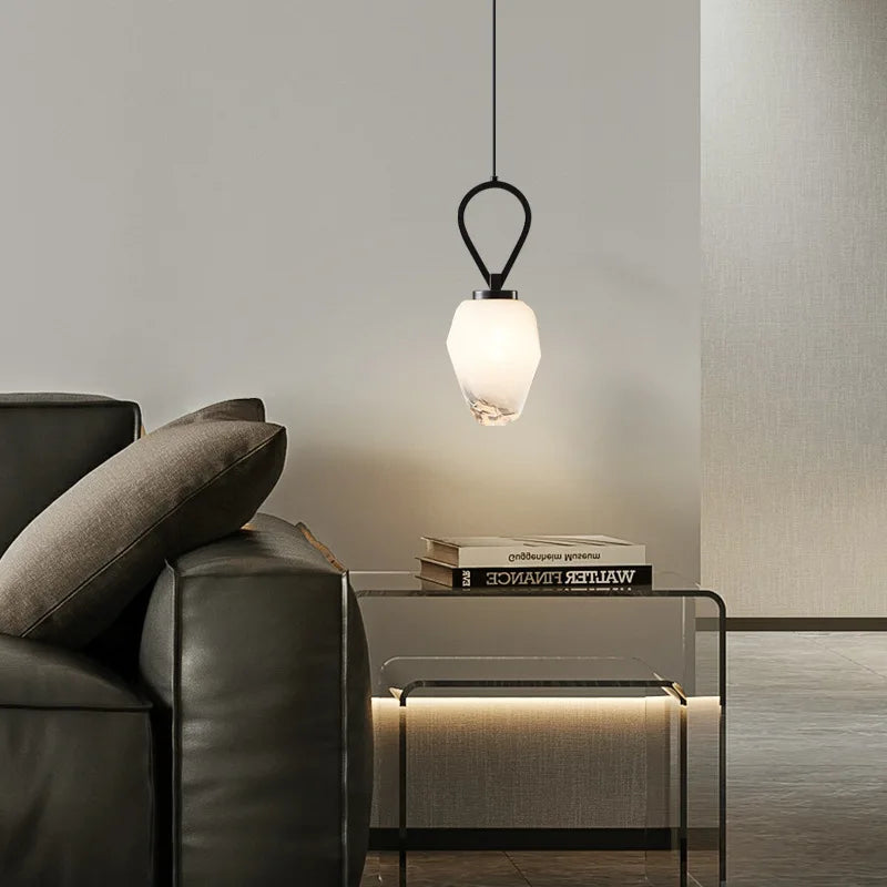 lampe de chevet réglable avec suspension en fil de cuivre