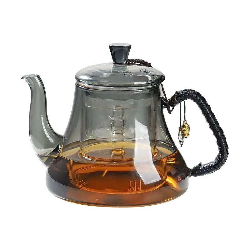 Théière en verre borosilicate 1.2l infuseur double compartiment - vue 7 sur 7