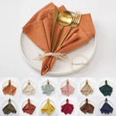 Serviette de table coton lavé style champêtre réutilisable