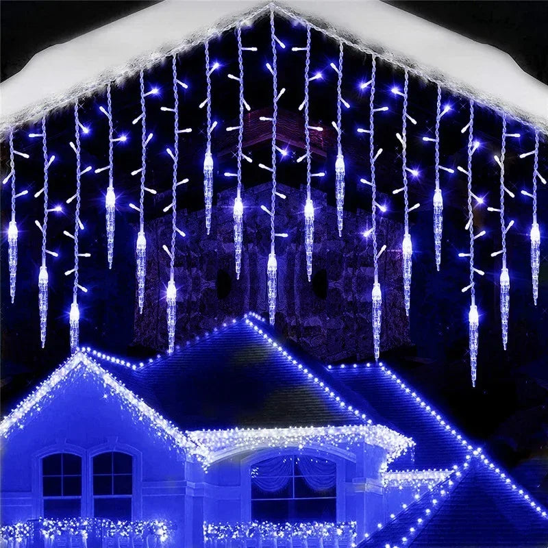 décorations lumineuses de noël pour fenêtres avec 8 modes clignotants - vue 5 sur 12