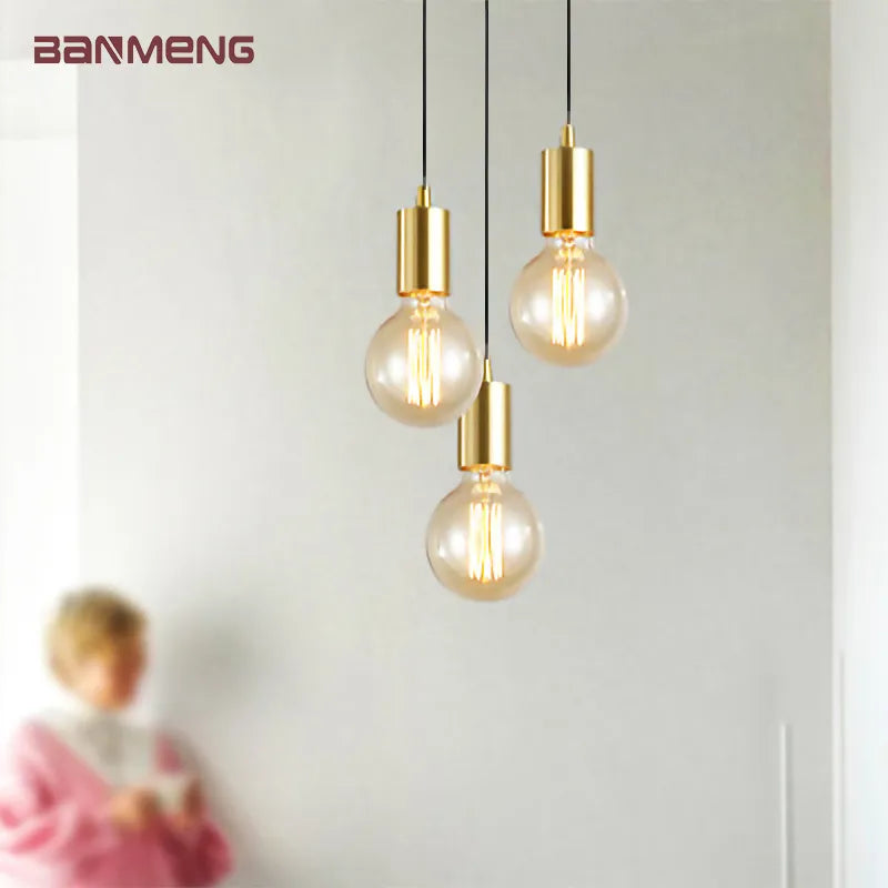 Nordique E27 led lumières or lustres modernes pour chambre cuisine salon loft lampe suspendue étude décoration de la maison luminaire