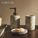 ensemble de salle de bain en marbre naturel et travertin