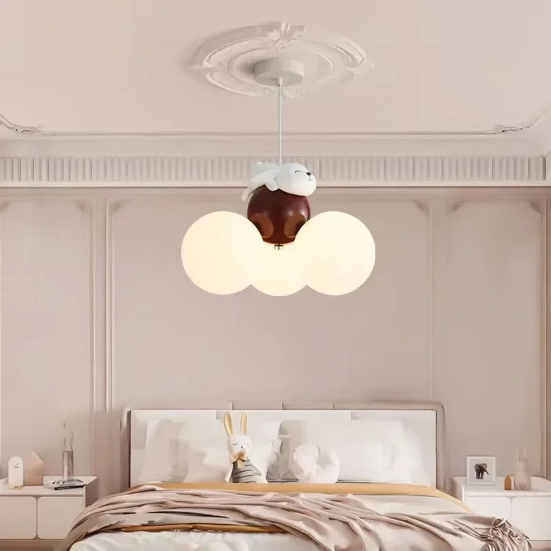 lustre créatif dessin animé ours ballon pour enfants - vue 4 sur 16