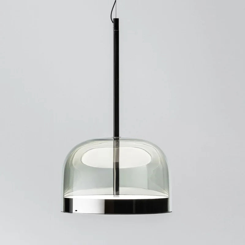 suspension en verre design nordique led moderne - vue 4 sur 9